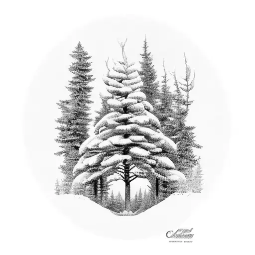 Clarks Nutcracker With Whitebark Pine Tree