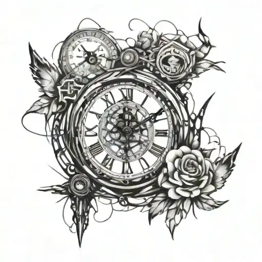 Shattered Roman Numeral Clock