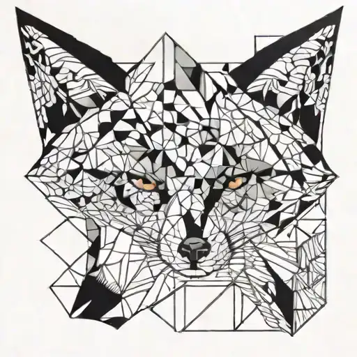 Incorporate A Sneaky Fox Hiding In A Geometric Pattern