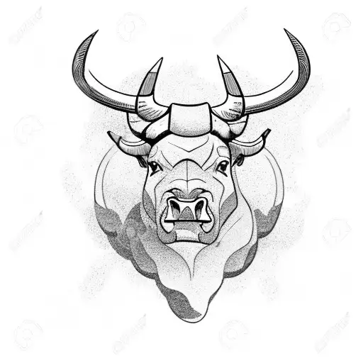 A Majestic Bull Charging Through A Forest