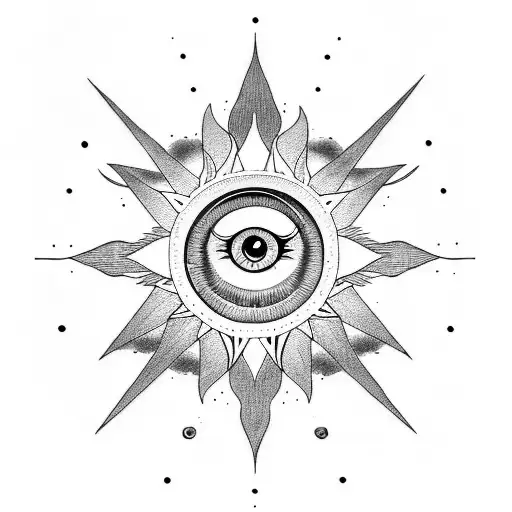 Sun Moon All Seeing Eye