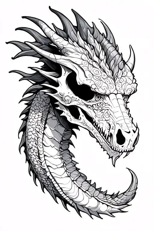 Dragon Skull Adorned