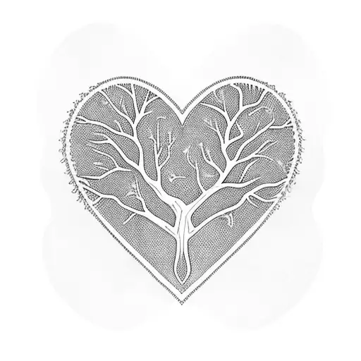 A Heart-shaped Family Tree With Branches Representing Each Family Member