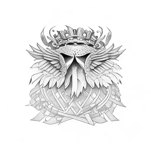 Aigle Qui Porte Une Couronne Au Bout De Son Bec