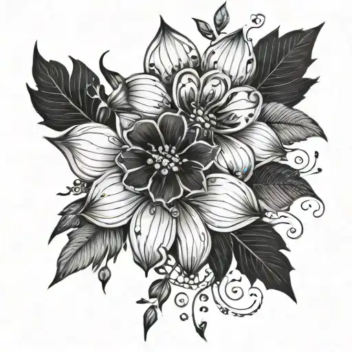 Incorporate Your Parents' Names Into A Beautiful Floral Design On Your Left Hand Wrist