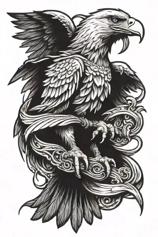 Eagle Holding Fascio With Its Claws
