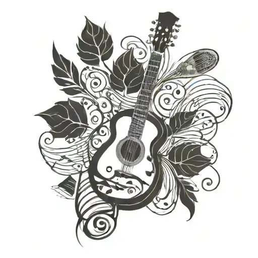 Incorporate Musical Notes And A Guitar In A Unique Design