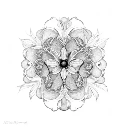 Edelweiss Flower With Cross