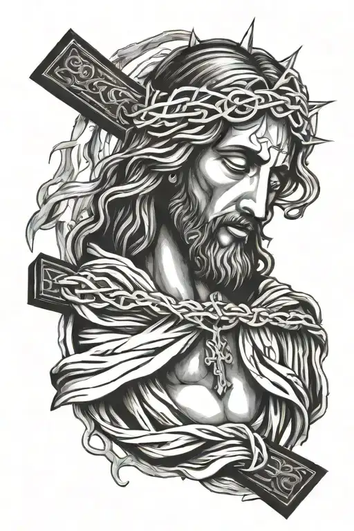 Jesus Christ With Cross Made