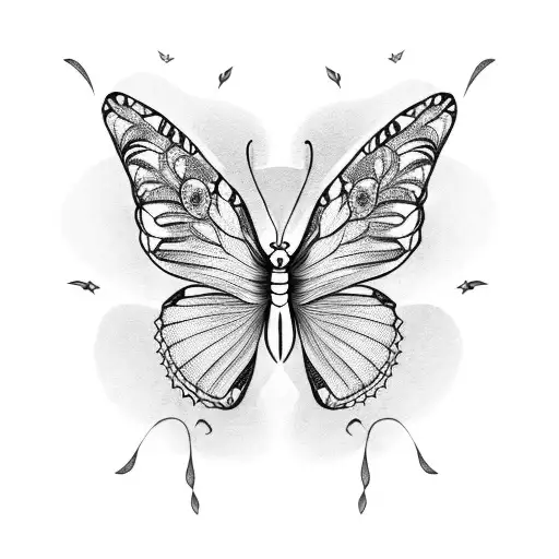 Butterfly With Skeleton