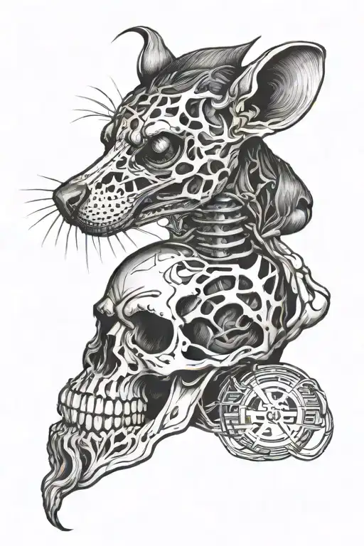 Half Rat Half Skeleton With Vape