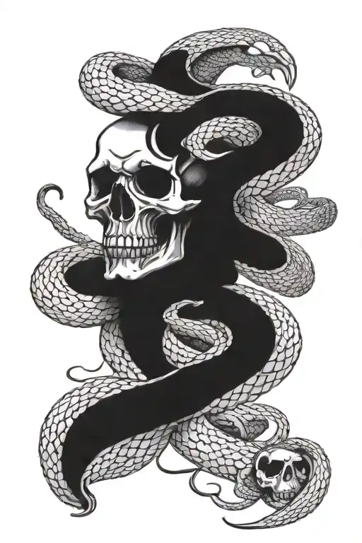 Skull An Snakes