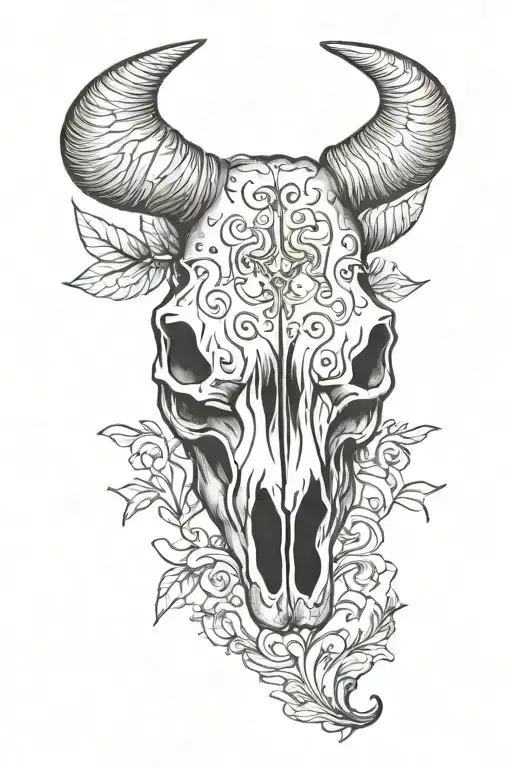 Cow Skull Hand Print