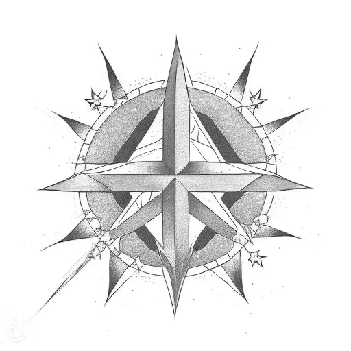 North Star And Peace Symbol