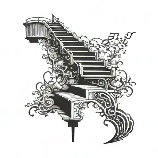 Stairway To Heaven With The Steps As Music Notes