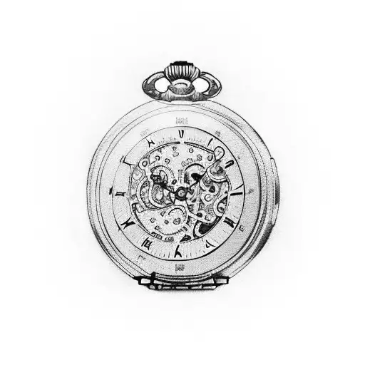 A Pocket Watch With A Partial Moon Inside