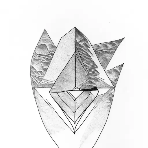 A Simple Geometric Tattoo Featuring The Veining Of A Pothos Leaf
