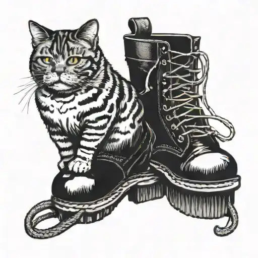 Fat Cat Wearing Boots