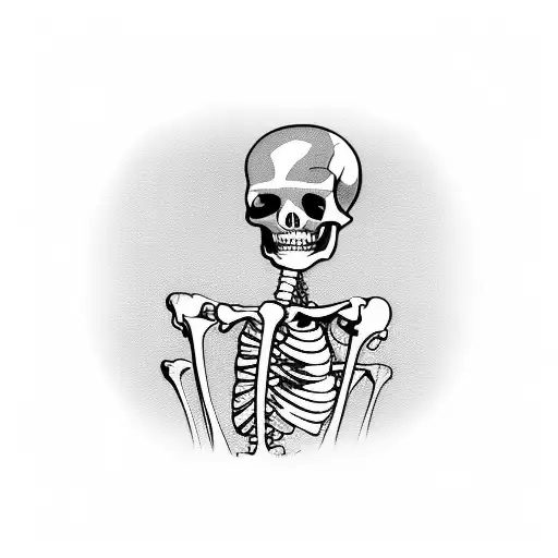 Skeleton Wearing A Suit At A Computer
