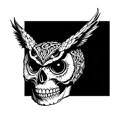 Skull And Owl