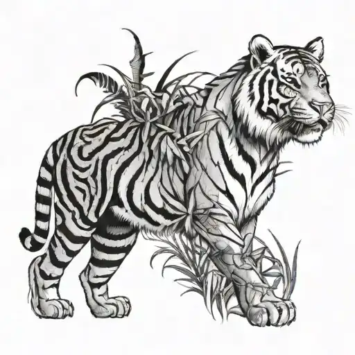 Jungle Tiger Surrounded