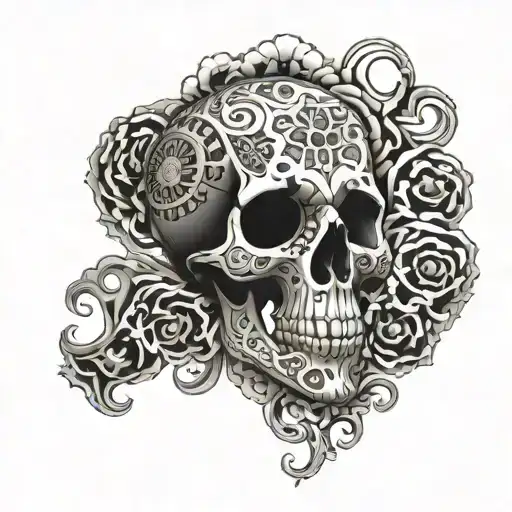 Bold Masculine Skull Mandelbrot Set