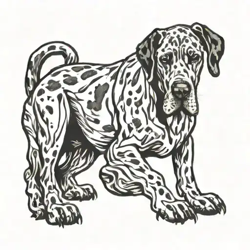 Great Dane Line Art