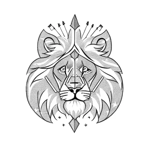 Half Lion With A Arrow Divider