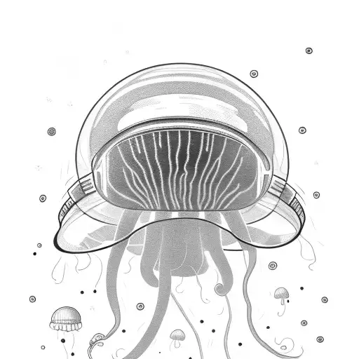 Jellyfish Wearing An Astronaut Helmet