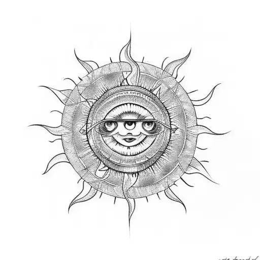 Sun With Infinity Symbol