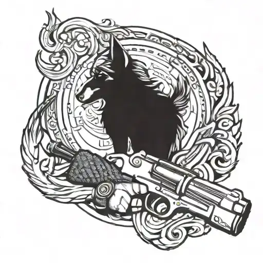 Wolf With A Gun