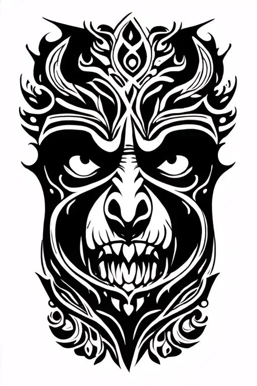 Evil Maori Forearm And Hand