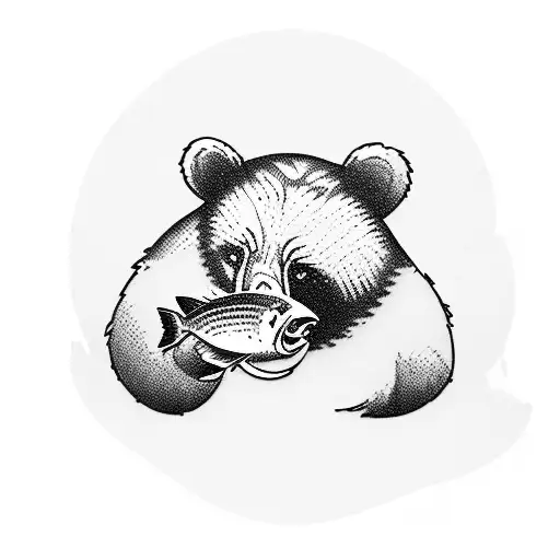 A Bear Catching A Salmon In A Pixelated Gaming World