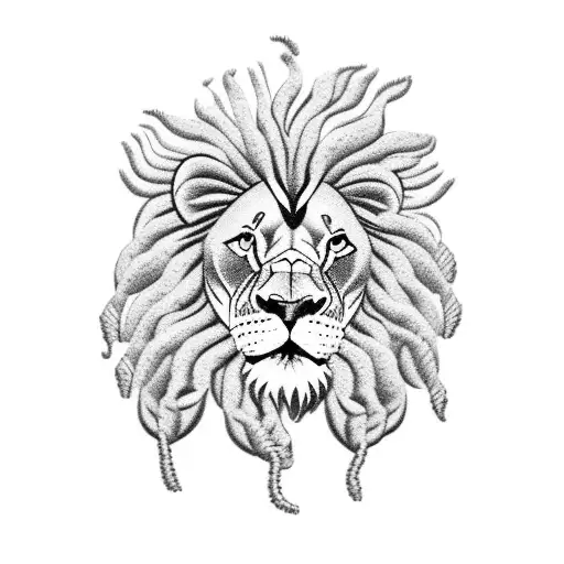 Lion With Rasta Braids