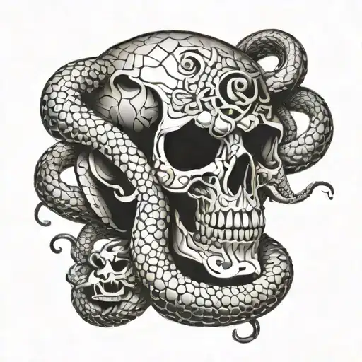 Skull And Snake