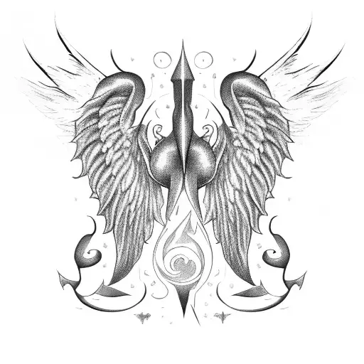 3 Winged Wyvern With Angel Wings