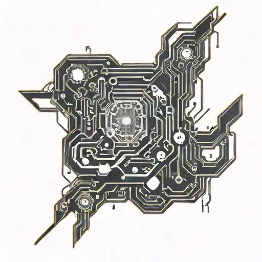 Cyberpunk Circuitry Black Work