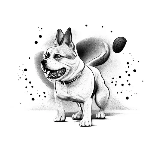 Playful Dog Chasing Its Tail