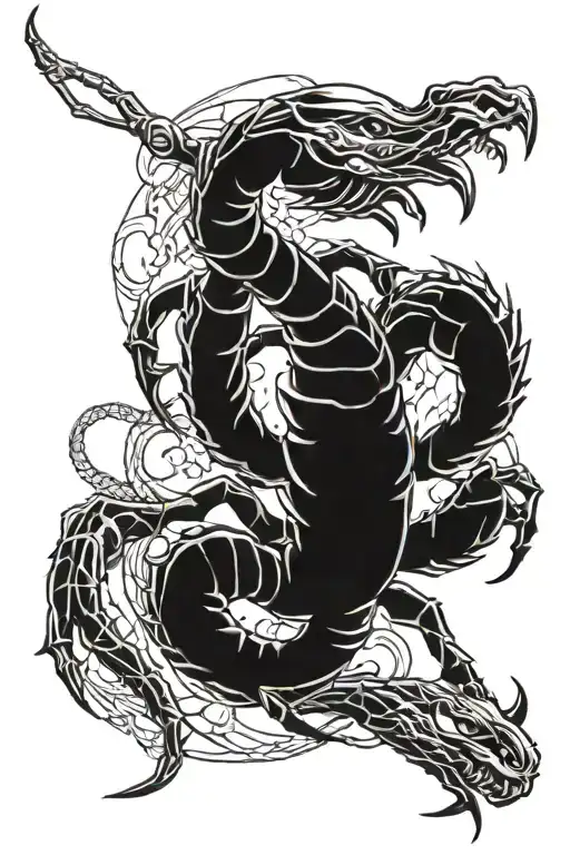 Scorpion With Dragon