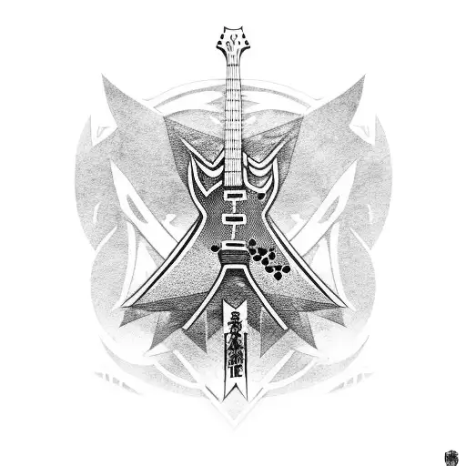 A Guitar-shaped Katana With Anime Motifs