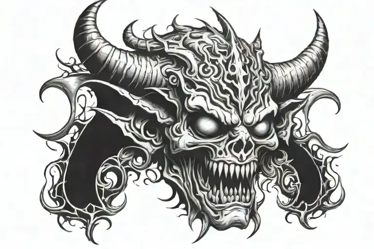 Scary Demon With Satanic