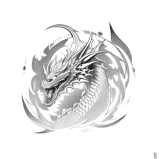A Fierce Dragon Emerging From A Video Game Console