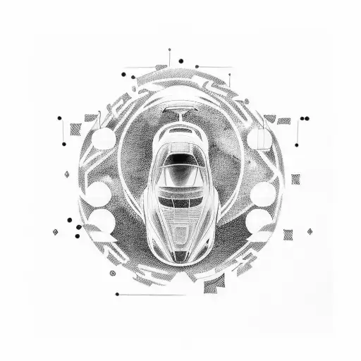 A Futuristic Car Speeding Through A Galaxy Filled With Stars