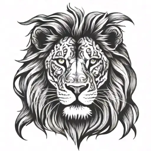 A Majestic And Nobel Lion Head With Mesmerizing Eyes