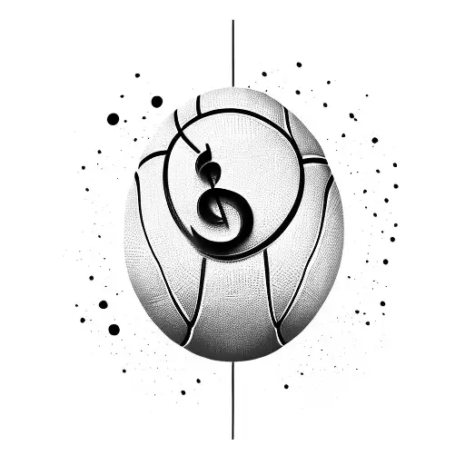 A Basketball Player Dribbling A Music Note Instead Of A Ball