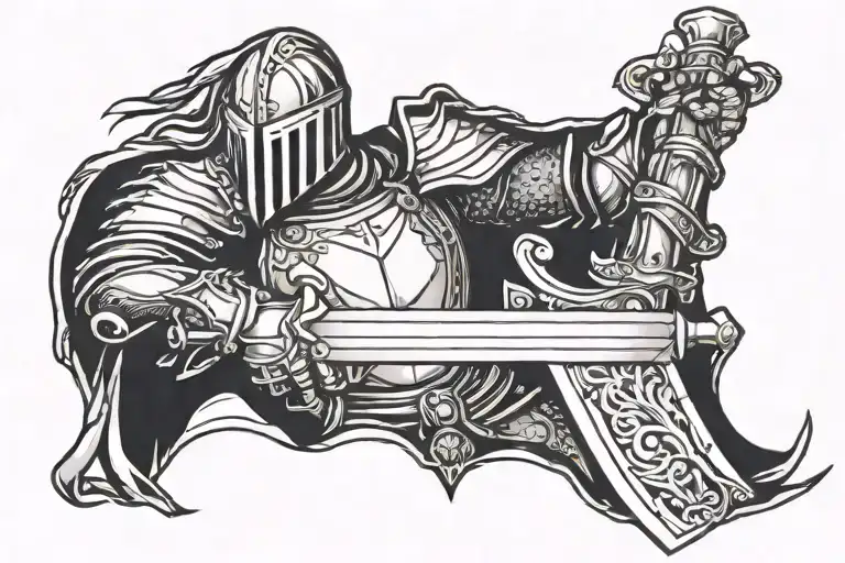 Knight Holding A Sword