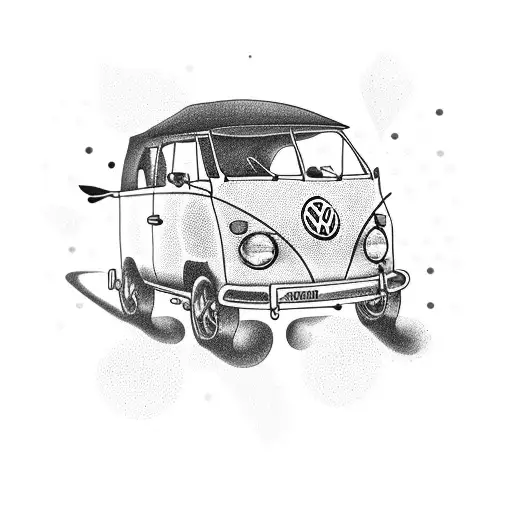 A Vw Golf Car Driving Through A Money-filled Tunnel With A Fun Quote