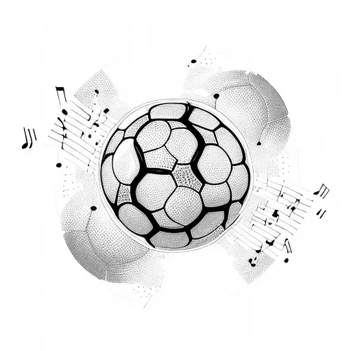 A Soccer Ball Made Out Of Musical Notes