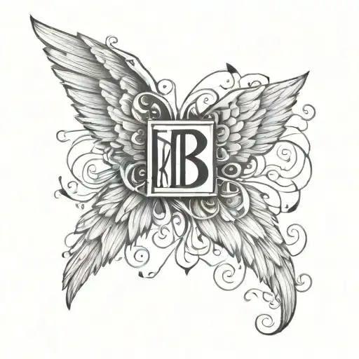 Angle Wing With The Initials