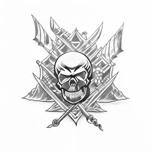 Scratch Art Skull And Pirate Ship